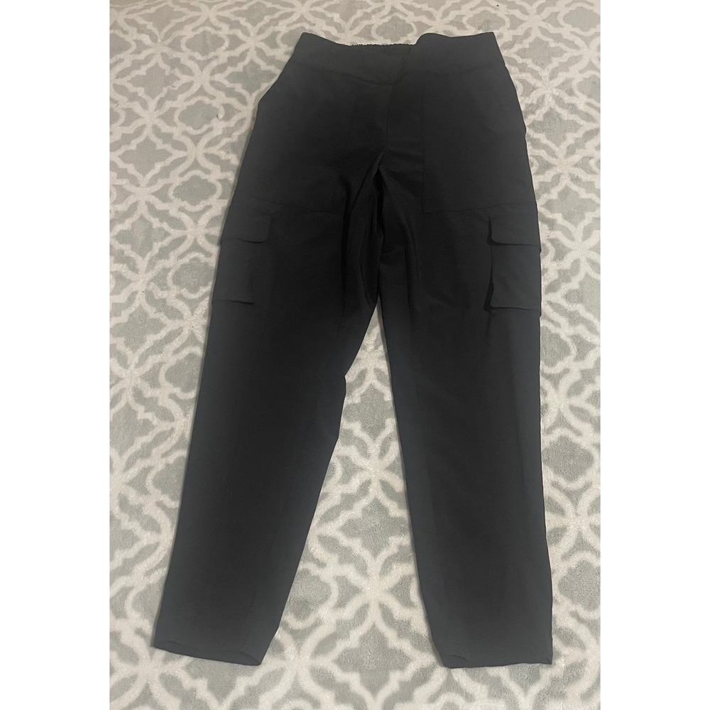 Cinch Women's  Black Cargo Pants Tapered Performance Stretch Size Small‎
